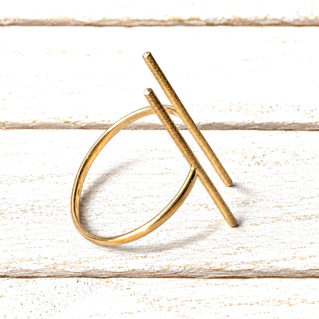 Brazalete barras dorado mate