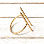 Brazalete barras dorado mate