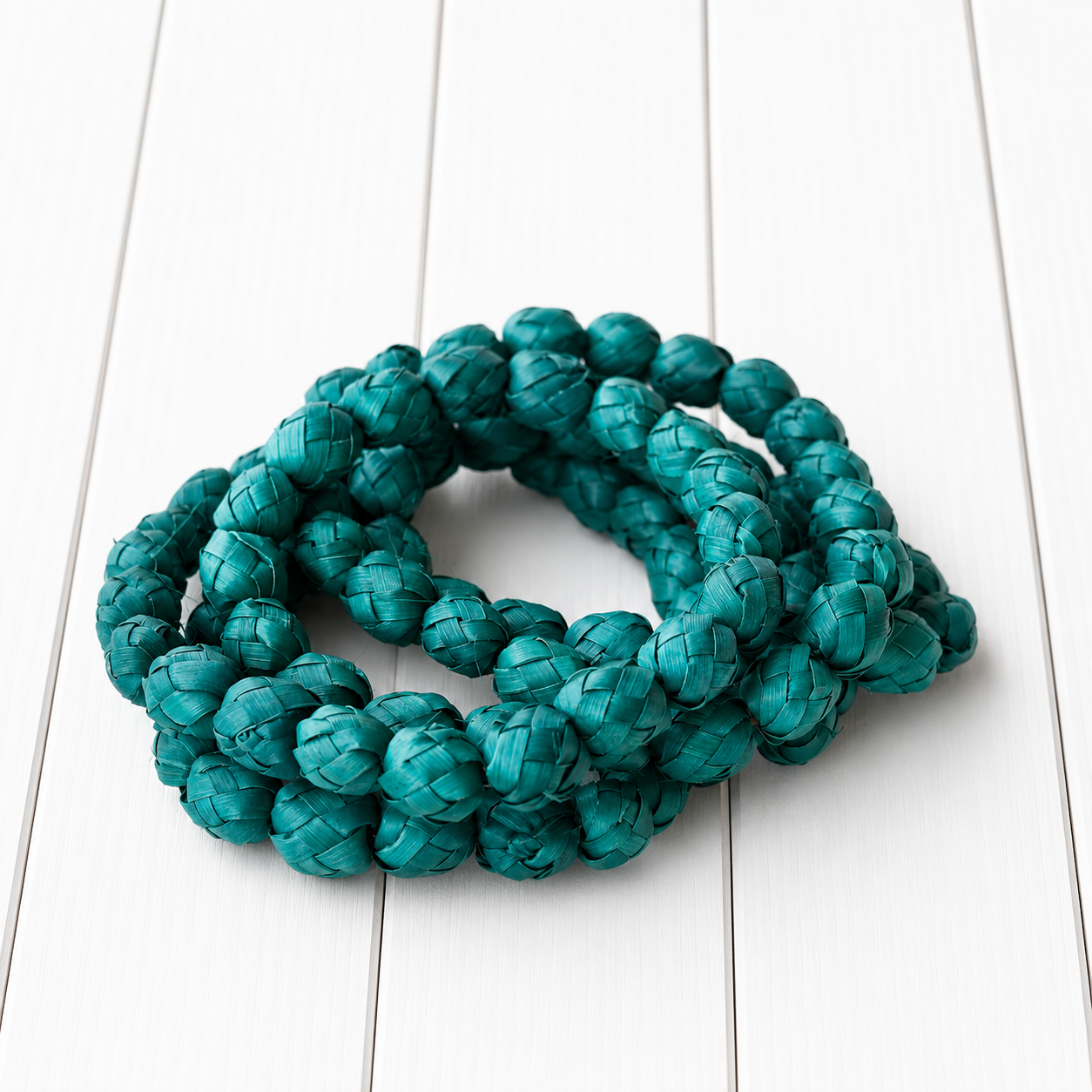 Collar paja verde