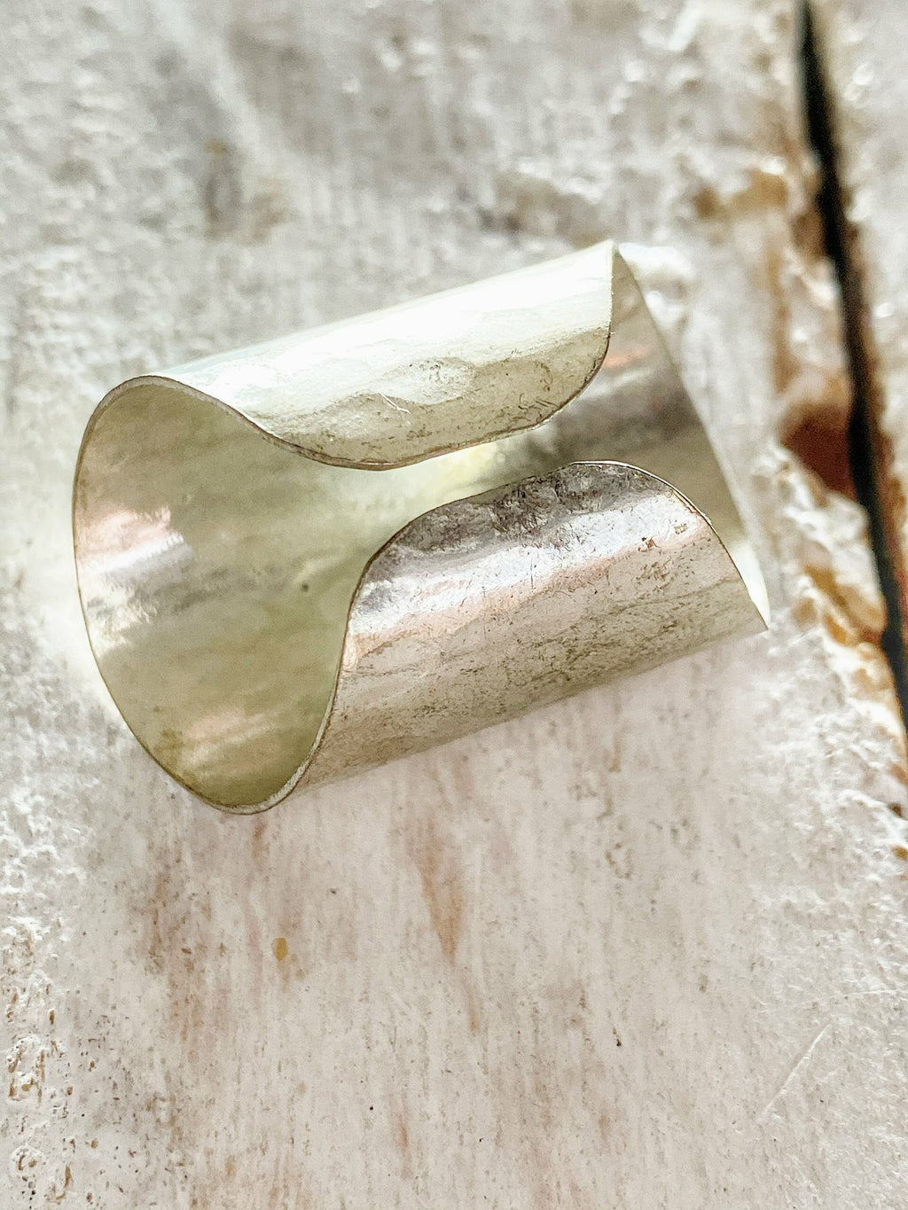 Anillo latón plateado
