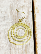 Pendientes espiral dorado