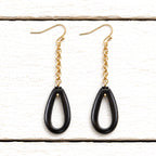 Pendientes gota cadena dorada
