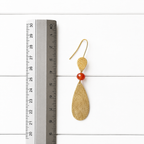 Pendientes doble gota teja