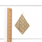 Pendientes rombo dorado