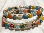 Pulsera piedras mix macramé