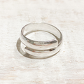 Anillo latón ajustable plateado