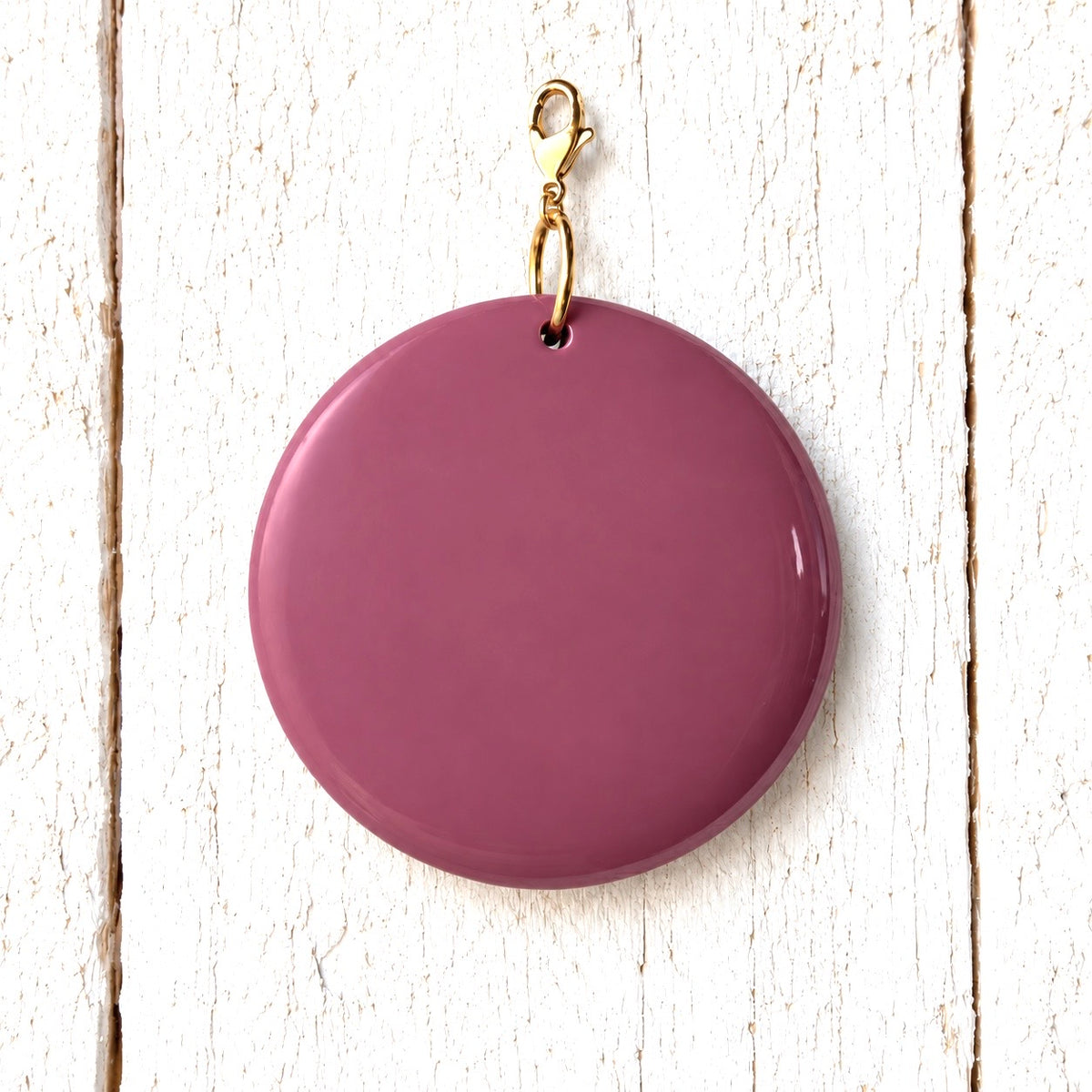 Charm redondo resina XL berenjena