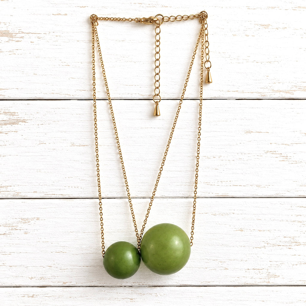 Gargantilla bola verde