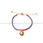 Pulsera cascabel lavanda/naranja