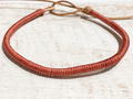 Pulsera cuero teja