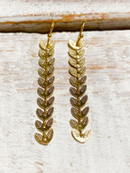 Pendientes espiga dorada