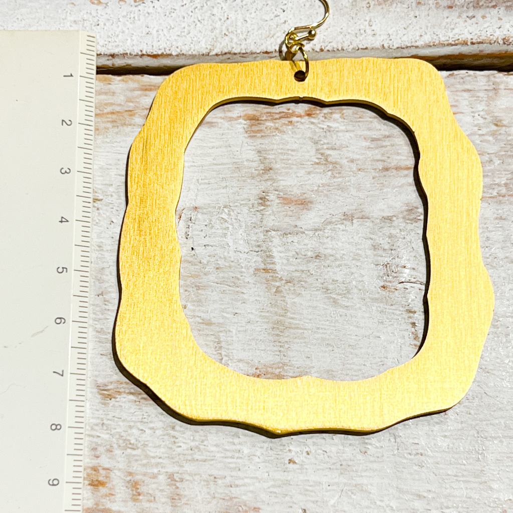 Pendientes cuadrados XL dorados