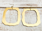Pendientes cuadrados XL dorados