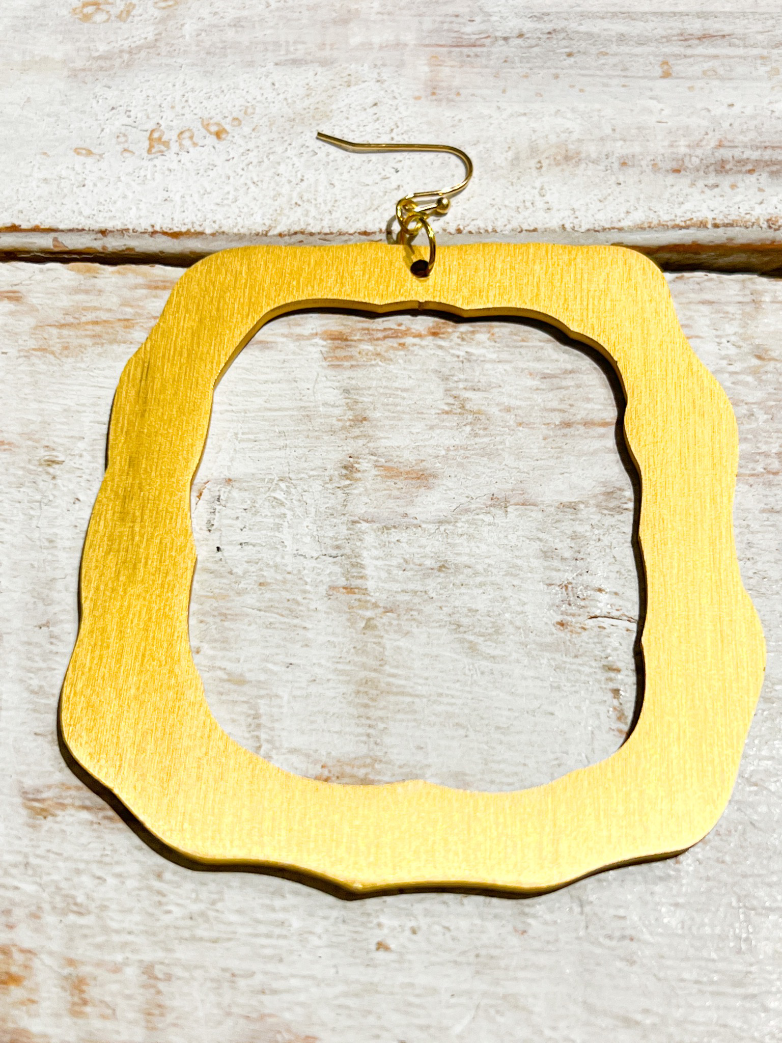 Pendientes cuadrados XL dorados