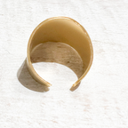 Anillo ancho zamak dorado mate