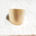 Anillo ancho zamak dorado mate