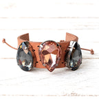 Pulsera cuero ancha tres gotas