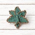 Anillo flor Miyuki verde