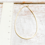 Pendientes aro fino latón dorado
