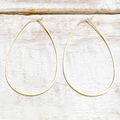 Pendientes aro fino latón dorado