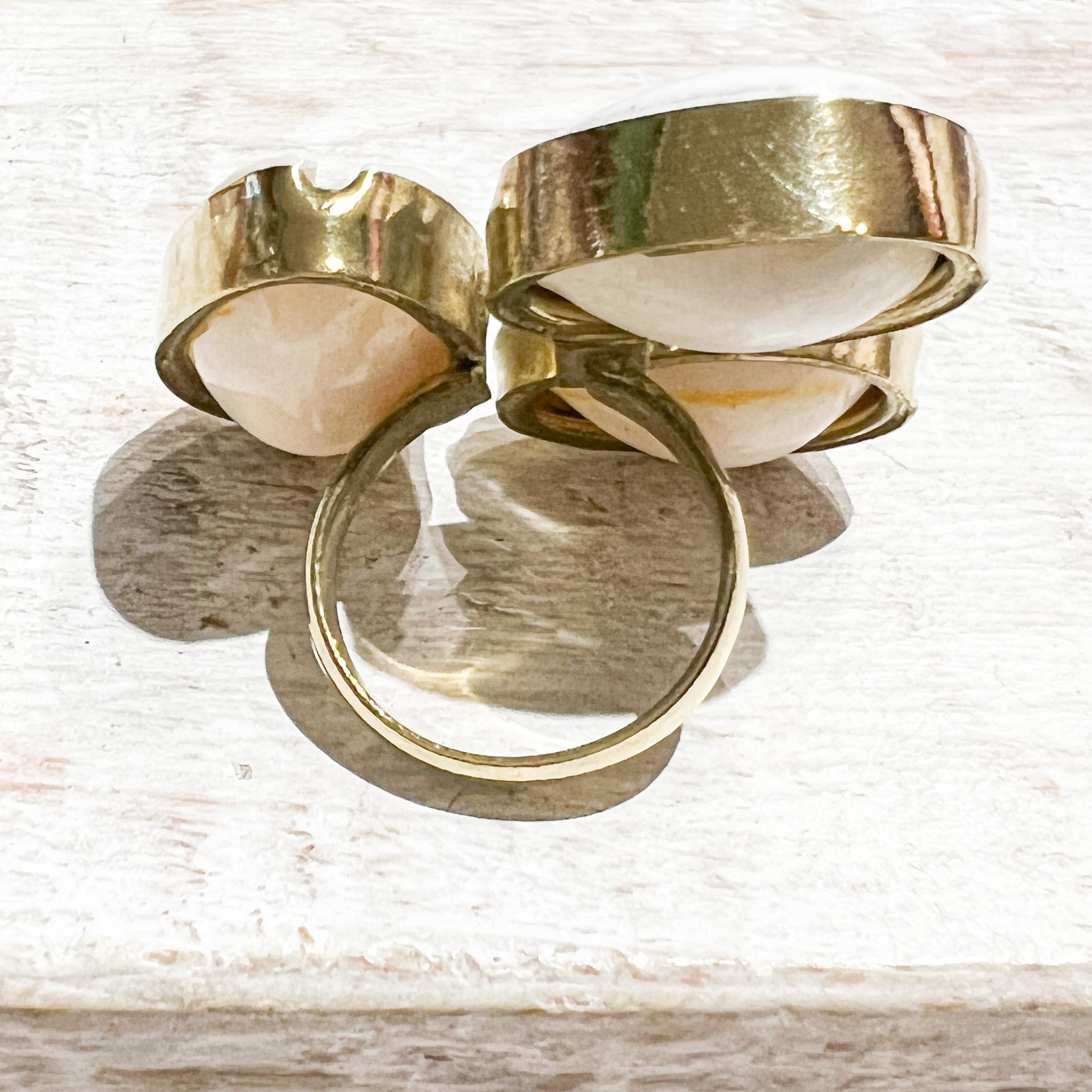 Anillo triple mar dorado