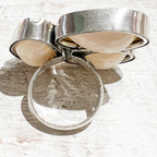 Anillo triple mar plateado