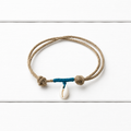 Pulsera concha azul plomo
