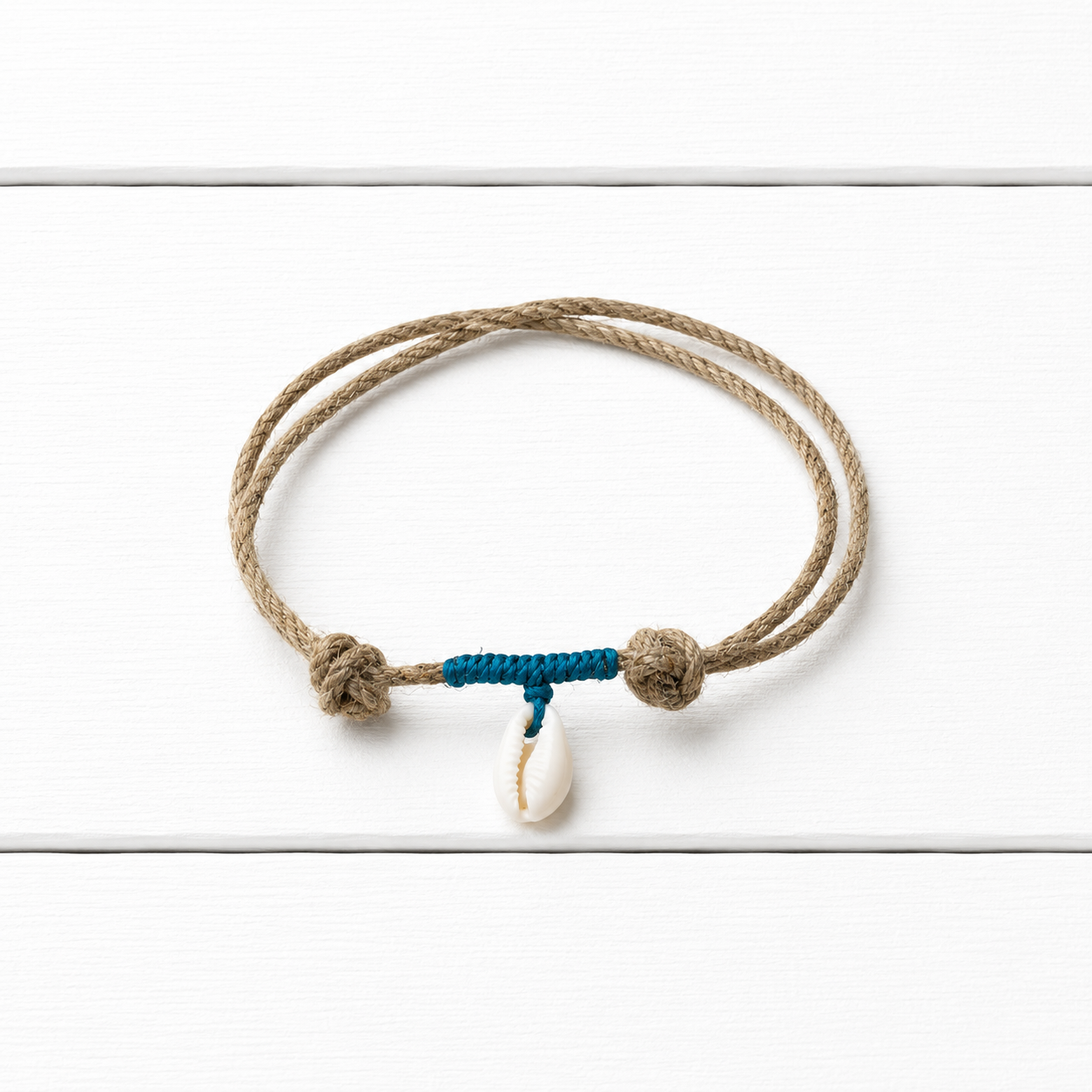 Pulsera concha azul plomo