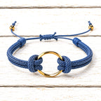 Pulsera aro acero dorado marino
