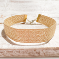 Choker tejido dorado