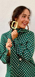 Pendientes cuadrados XL dorados