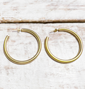Pendientes aro dorado mate 5cm