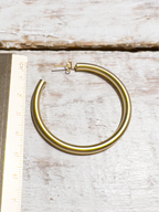 Pendientes aro dorado mate 5cm