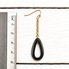 Pendientes gota cadena dorada