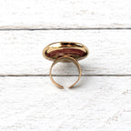 Anillo piedra teja irregular