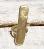 Anillo rectángulo XL dorado