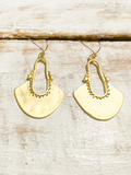 Pendientes hippies dorados zamak hipoalergénico