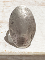 Anillo zamak hipoalergénico ovalado plateado