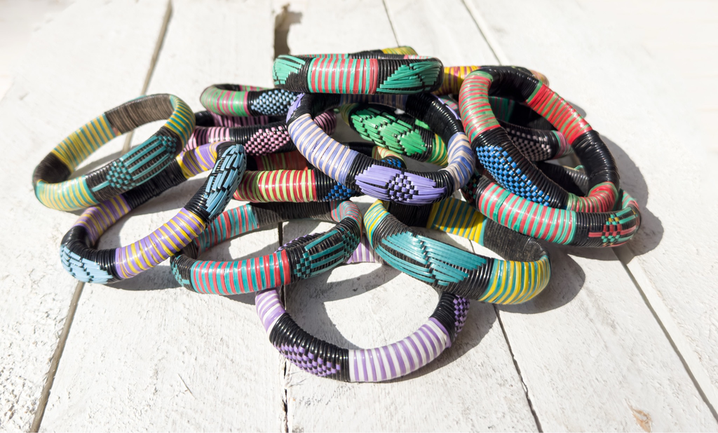 Pack tres pulseras reciclado colores