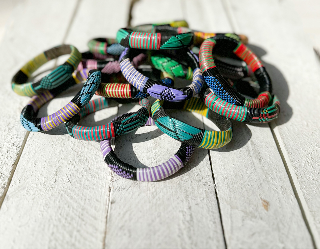 Pack tres pulseras reciclado colores