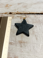 Pendientes estrella resina negros
