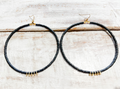 Pendientes aro xxl vinilo negros