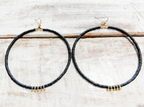Pendientes aro xxl vinilo negros