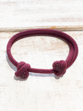 Pulsera nudos granate
