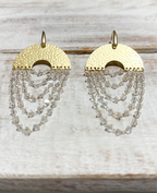 Pendientes cortina dorados cristal