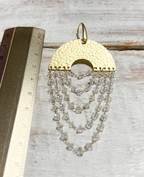 Pendientes cortina dorados cristal