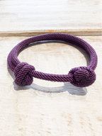 Pulsera nudos morado