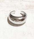 Anillo acero plateado grueso