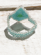Anillo elástico rombo azul