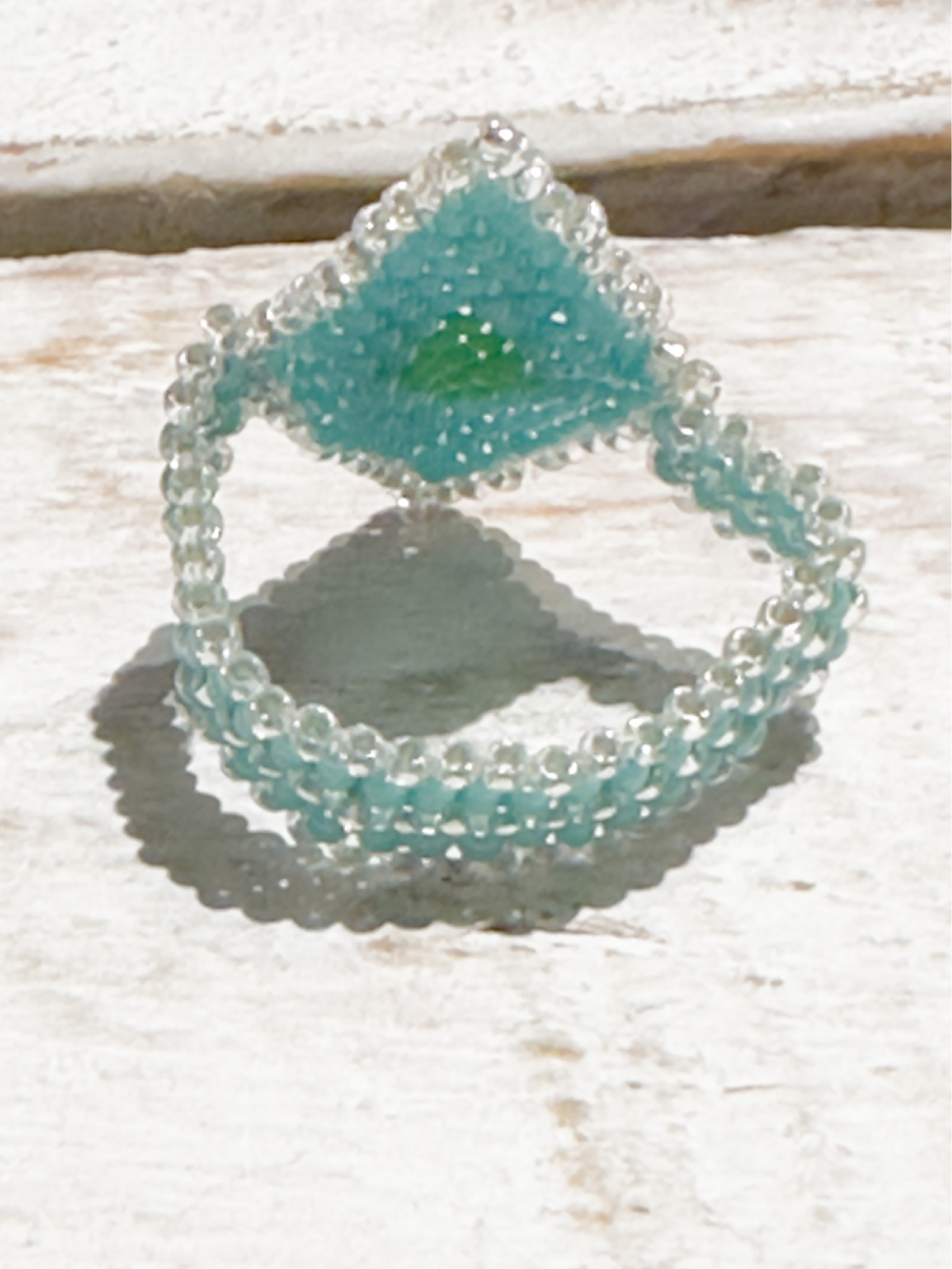 Anillo elástico rombo azul